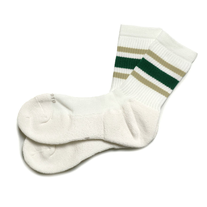 ROTOTO - WASHI CUSHION STRIPE CREW SOCKS - R1534-241