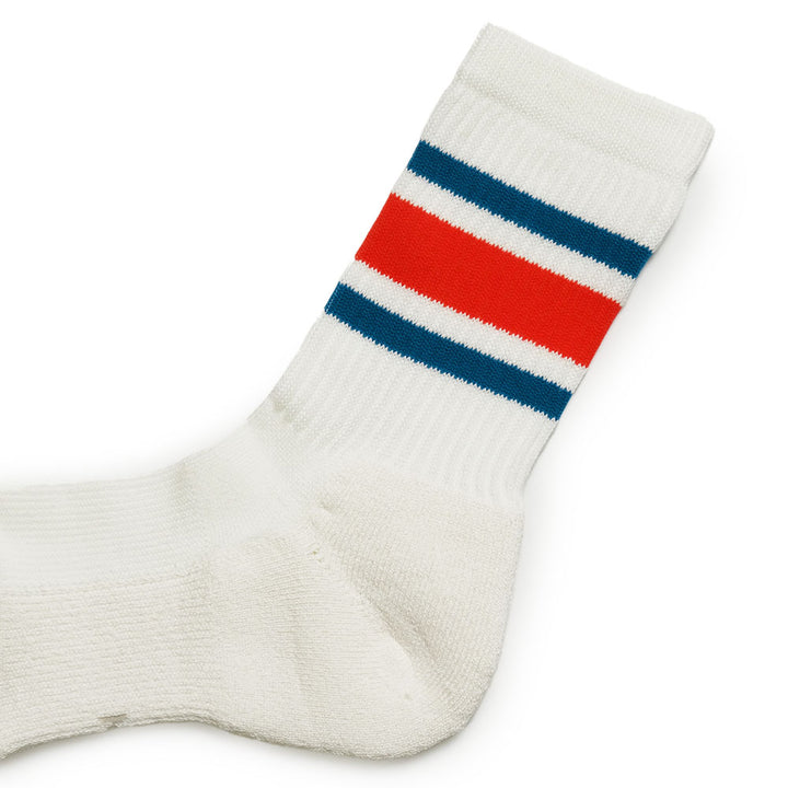 ROTOTO - WASHI CUSHION STRIPE CREW SOCKS - R1534-241