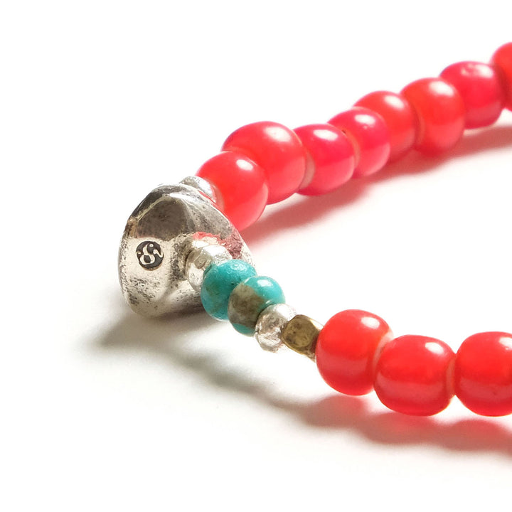 SunKu - White Heart Beads Bracelet - SK-001