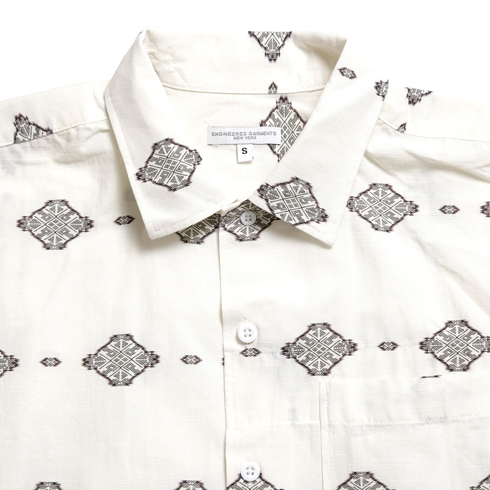 Engineered Garments - Camp Shirt - Cotton Ikat Print - SW016