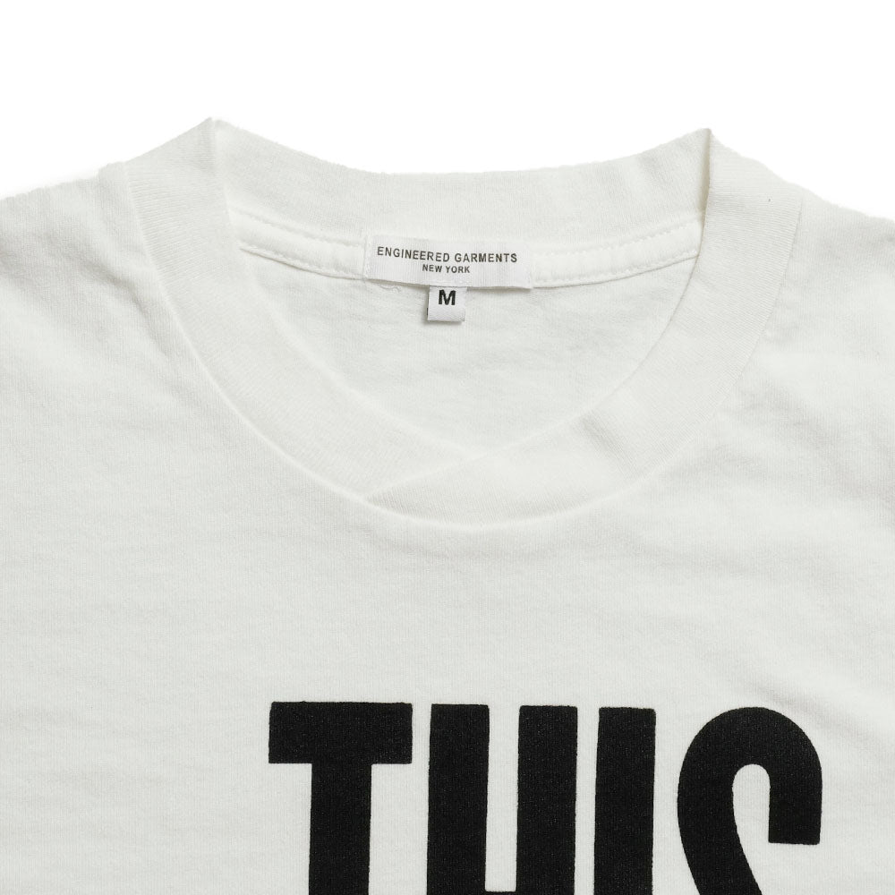 Engineered Garments - Printed Cross Crew Neck T-shirt - This Are - SW133-THI
