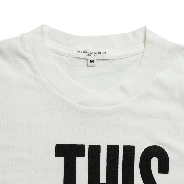 Engineered Garments - Printed Cross Crew Neck T-shirt - This Are - SW133-THI