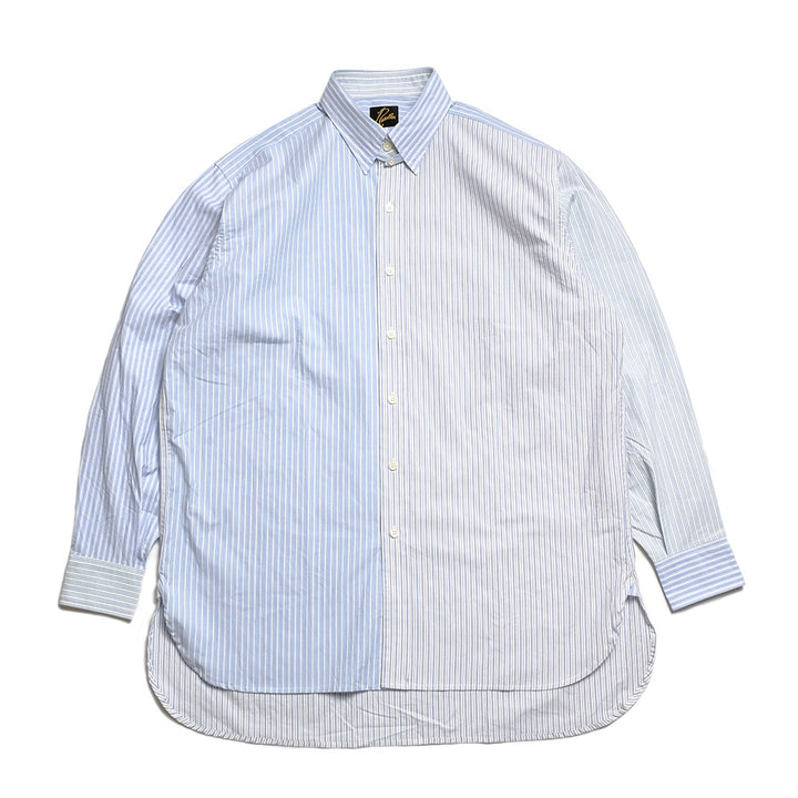 Needles - Combo Tab Collar Shirt - Cotton Typewriter Stripe - SX298