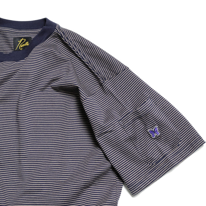 Needles  - S/S Crew Neck Tee - Cotton Stripe Jersey  - SX446