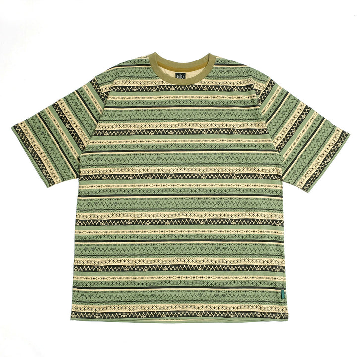South2 West8 - S/S Crew Neck Tee - Stripe Jersey / Stripe Printed - SX738