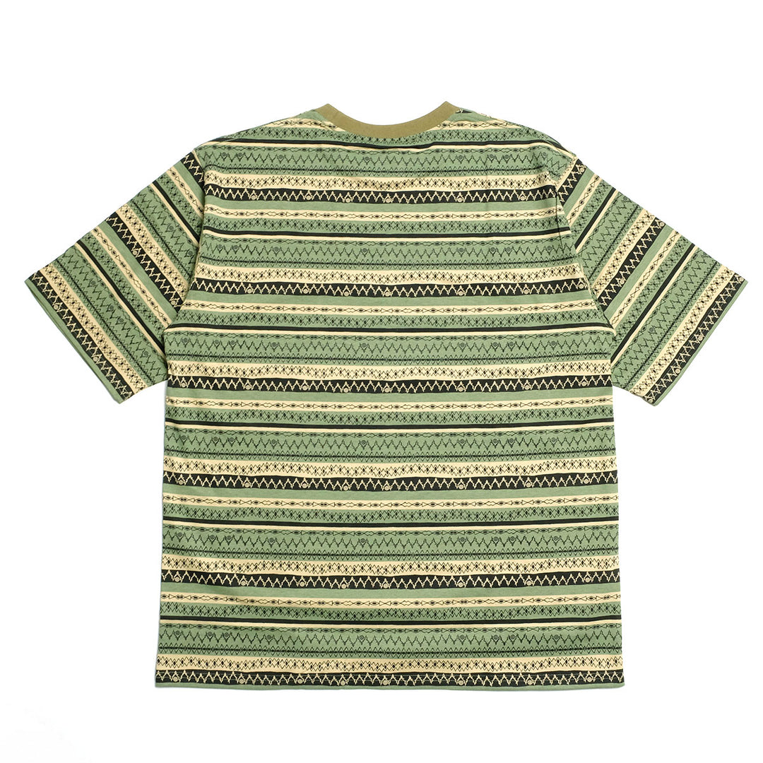 South2 West8 - S/S Crew Neck Tee - Stripe Jersey / Stripe Printed - SX738