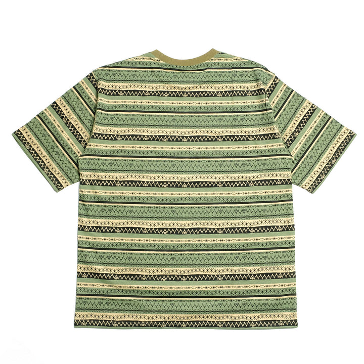 South2 West8 - S/S Crew Neck Tee - Stripe Jersey / Stripe Printed - SX738