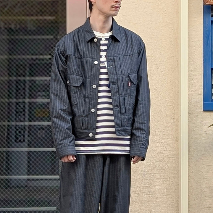 JUNYA WATANABE MAN - Ester Viscose Stripe 2nd Jacket - Collaborated with Levi's - WQ-J210-051