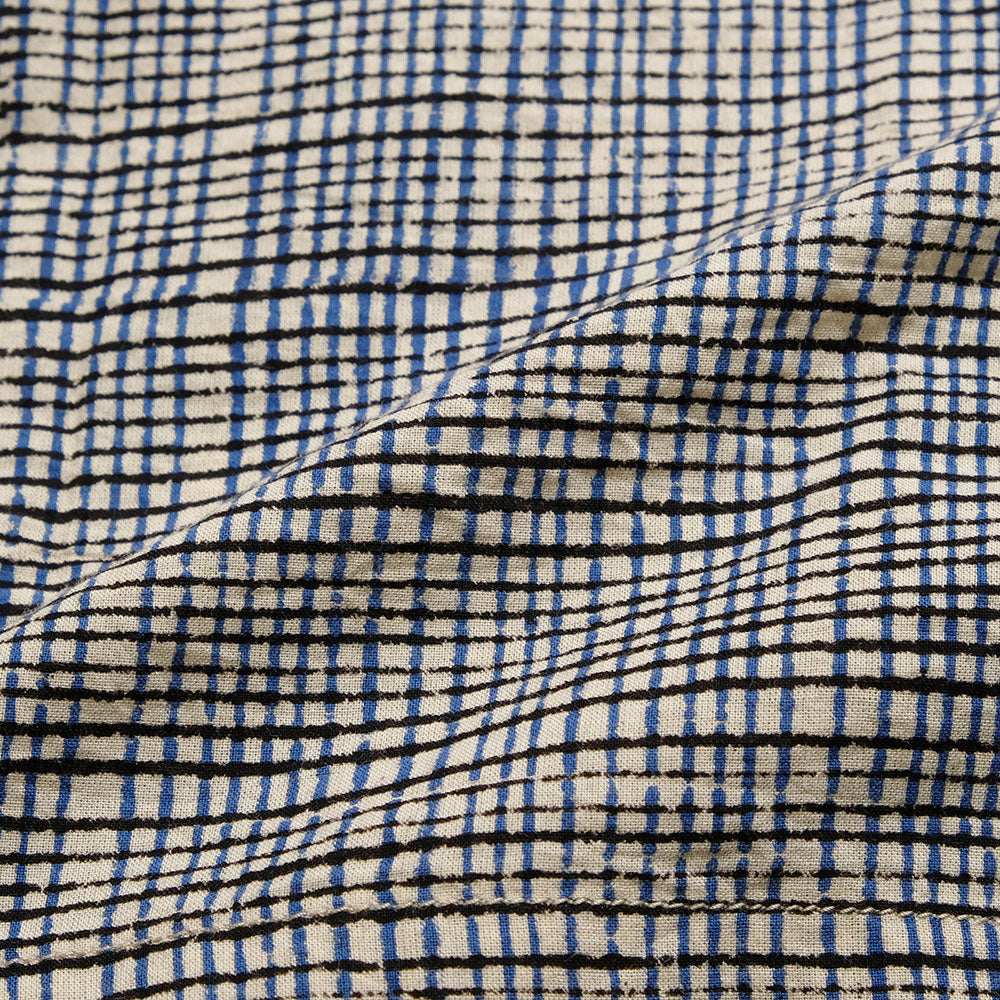 BURGUS PLUS - Open Collar Batik Shirt - BP25503-NV