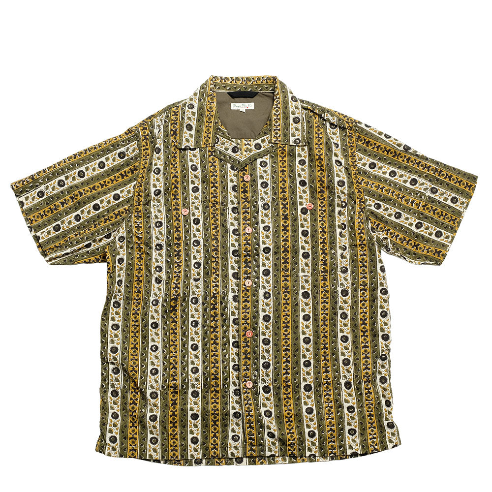 BURGUS PLUS Open Collar Batik Shirt BP25503-OV