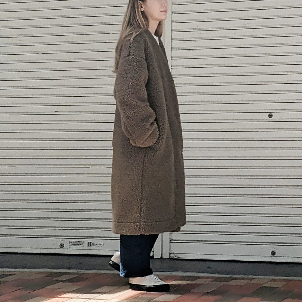 COLDBREAKER - Women's - WOOL NO COLLAR COAT - CB-18-03-23