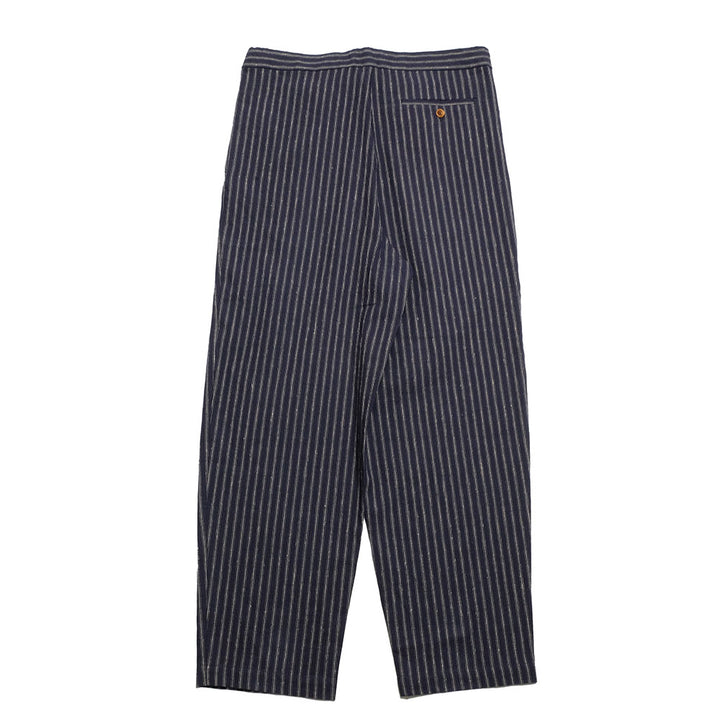FRANK LEDER - STRIPED LINEN / COTTON - 1 TUCK DRAWSTRING PANTS - FL-0913017