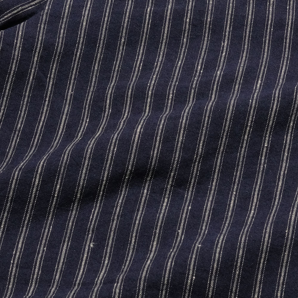 FRANK LEDER - STRIPED LINEN / COTTON - 1 TUCK DRAWSTRING PANTS - FL-0913017