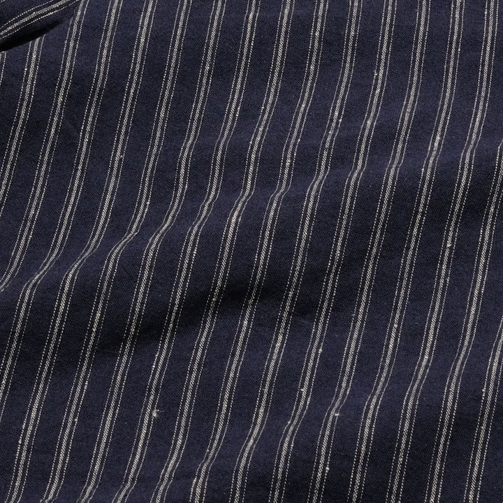 FRANK LEDER - STRIPED LINEN / COTTON - 1 TUCK DRAWSTRING PANTS - FL-0913017