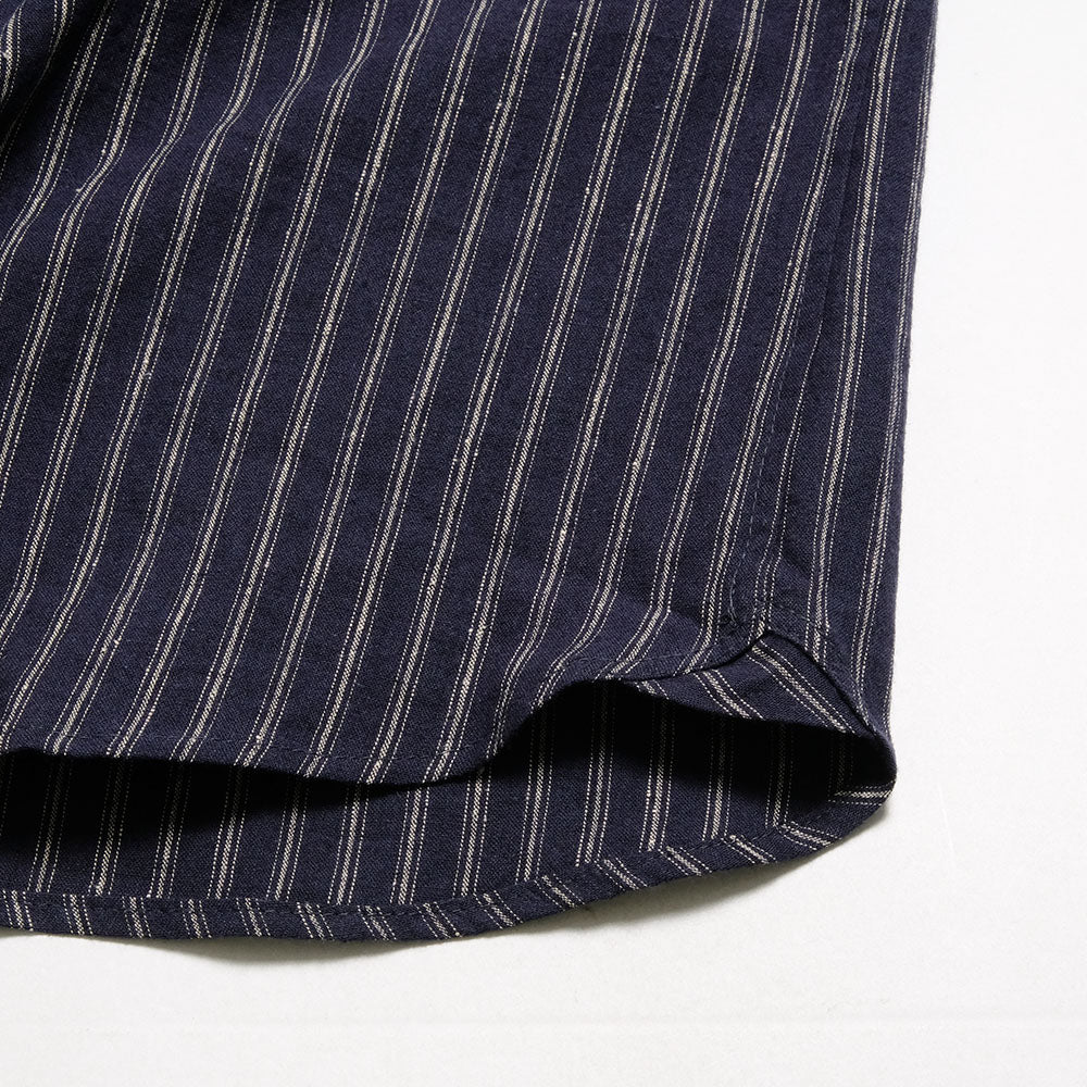 FRANK LEDER - STRIPED LINEN / COTTON - 3/4 SLEEVES SHIRT - FL-0916016