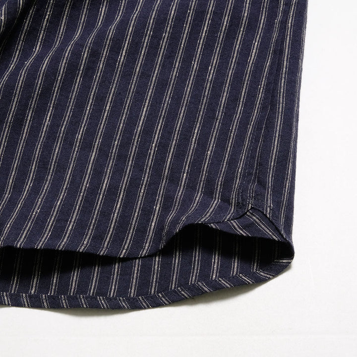 FRANK LEDER - STRIPED LINEN / COTTON - 3/4 SLEEVES SHIRT - FL-0916016