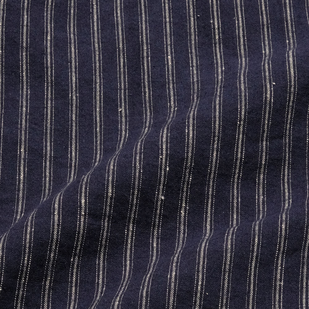 FRANK LEDER - STRIPED LINEN / COTTON - 3/4 SLEEVES SHIRT - FL-0916016