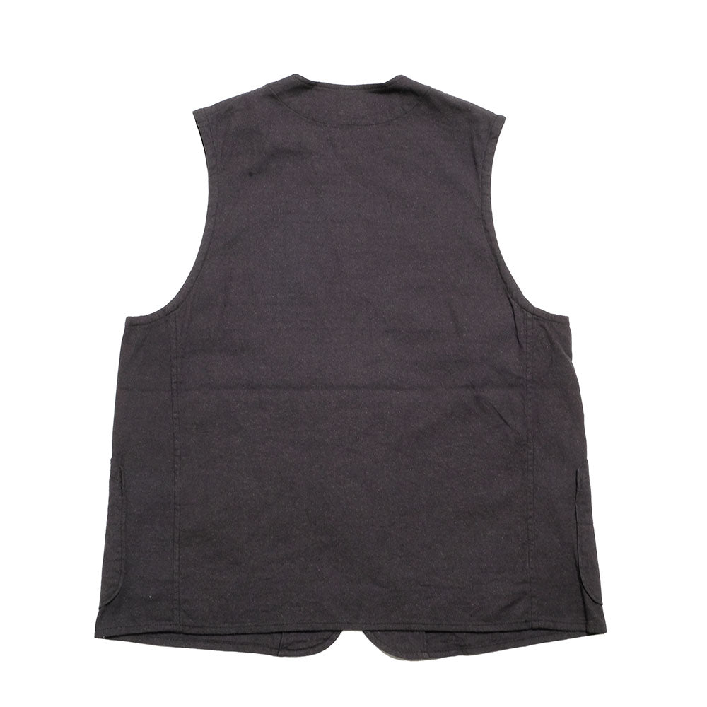 GOLD - COTTON X SILK NEP DUCK WORK VEST - GL15476