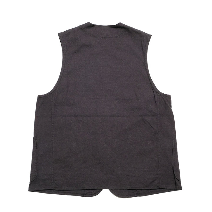 GOLD - COTTON X SILK NEP DUCK WORK VEST - GL15476