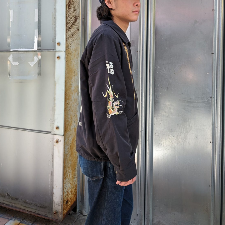 GOLD - COTTON RAYON VIETNAM JACKET AGED MODEL - VIET-NAM MAP - GL15479