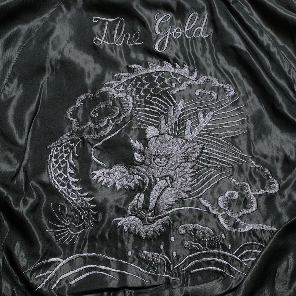 GOLD - ACETATE SOUVENIR JACKET - DRAGON - GL15852