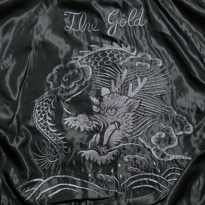 GOLD - ACETATE SOUVENIR JACKET - DRAGON - GL15852