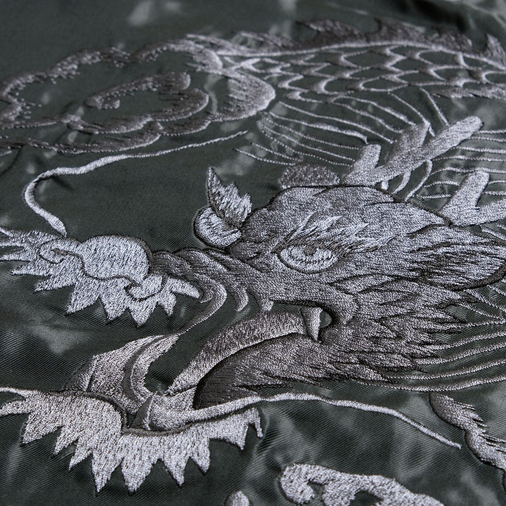 GOLD - ACETATE SOUVENIR JACKET - DRAGON - GL15852