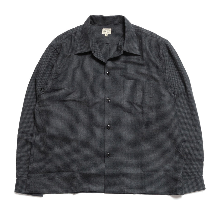 GOLD - Super 120's WOOL CHECK OPEN SHIRT - GL29753