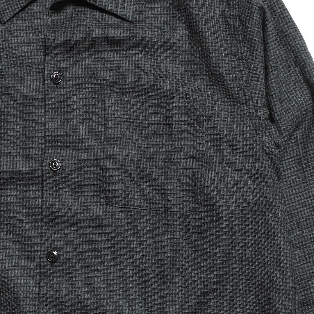 GOLD - Super 120's WOOL CHECK OPEN SHIRT - GL29753