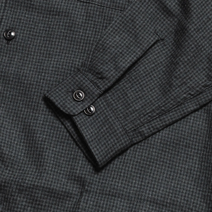 GOLD - Super 120's WOOL CHECK OPEN SHIRT - GL29753