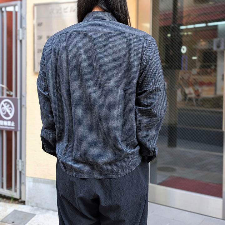 GOLD - Super 120's WOOL CHECK OPEN SHIRT - GL29753