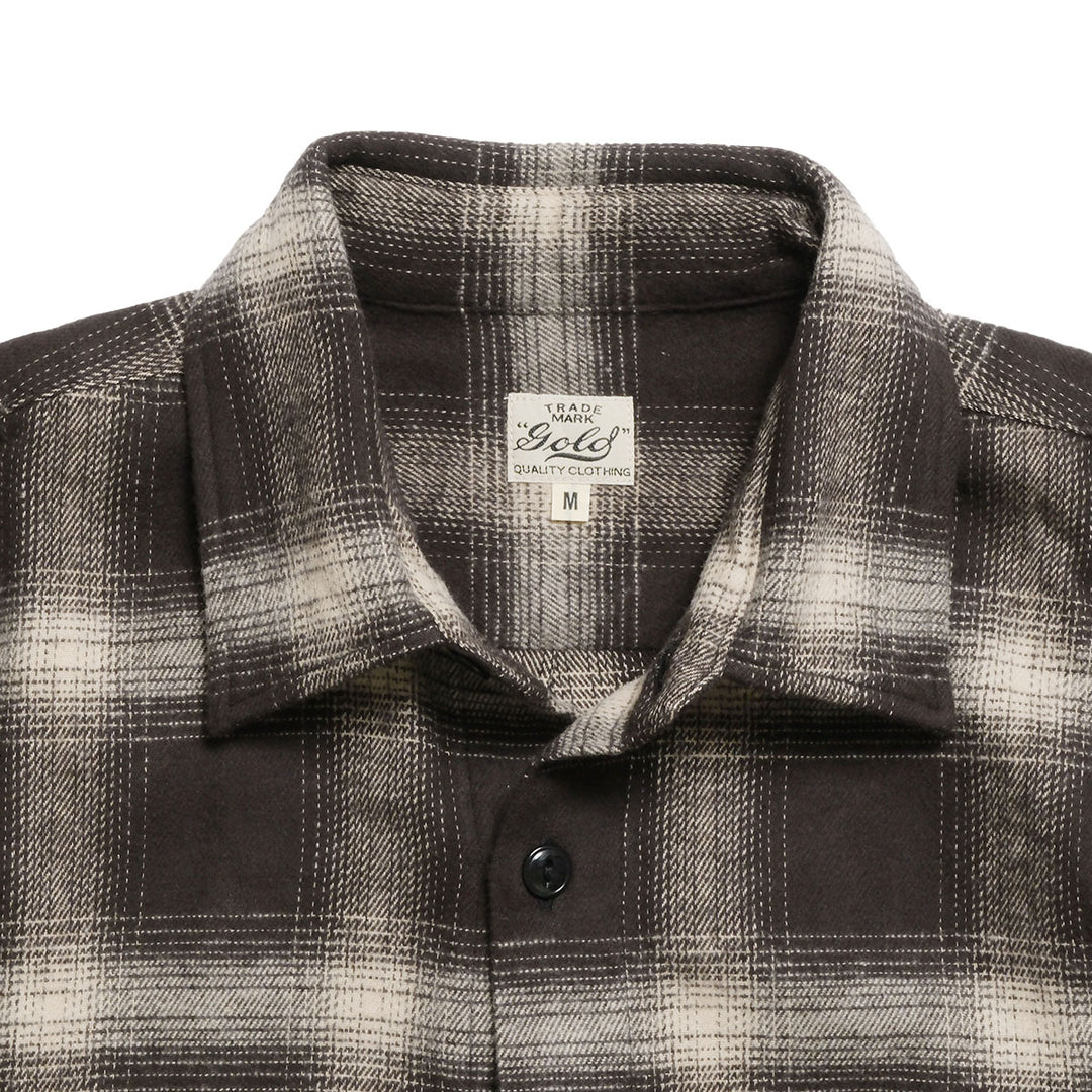 GOLD - SOFT NEL PLAID REGULAR COLLAR SHIRT - GL29755