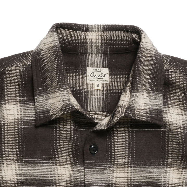 GOLD - SOFT NEL PLAID REGULAR COLLAR SHIRT - GL29755