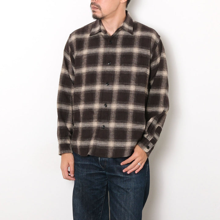 GOLD - SOFT NEL PLAID REGULAR COLLAR SHIRT - GL29755