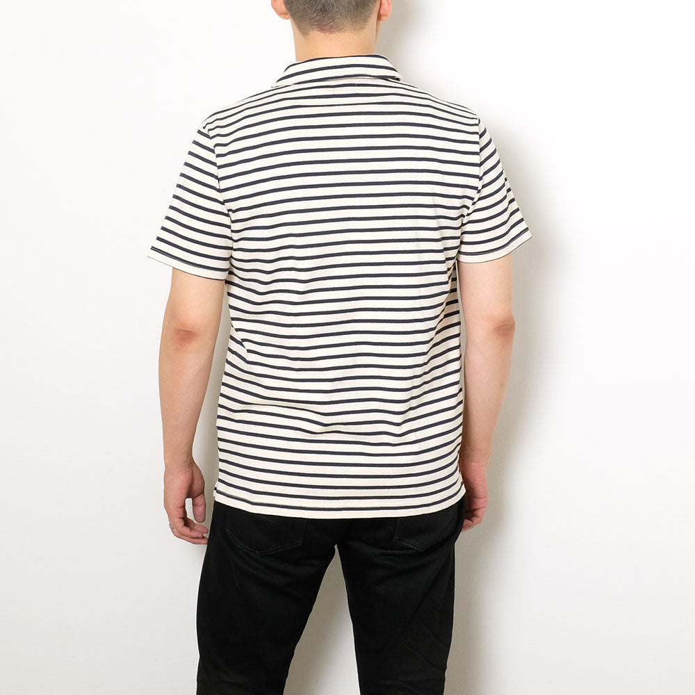 BURGUS PLUS - S/S Shawl Collar Border Polo Shirt - HBP-011BD