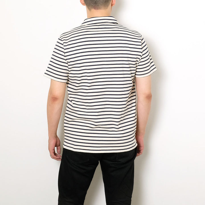 BURGUS PLUS - S/S Shawl Collar Border Polo Shirt - HBP-011BD