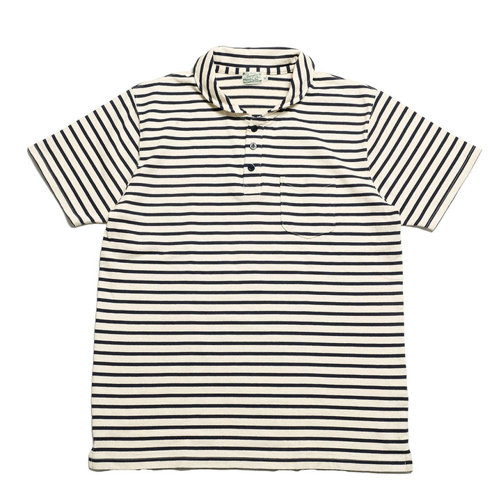 BURGUS PLUS - S/S Shawl Collar Border Polo Shirt - HBP-011BD