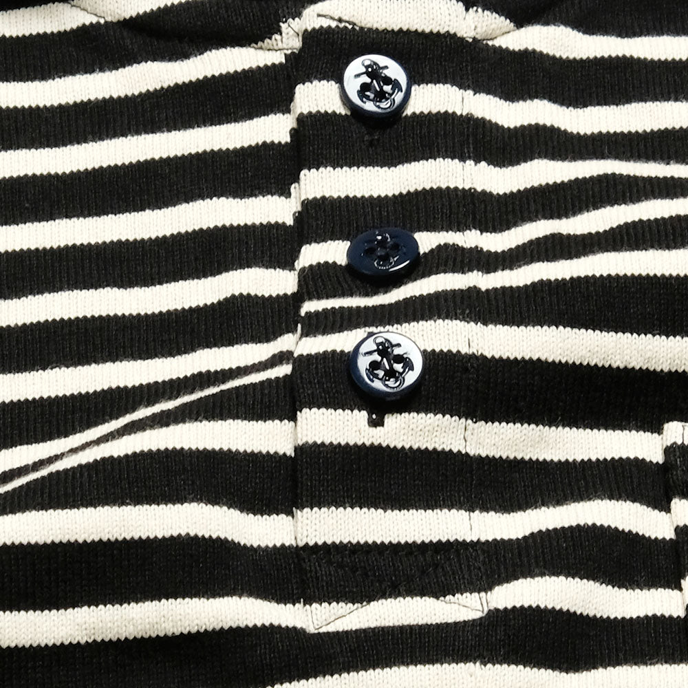 BURGUS PLUS - S/S Shawl Collar Border Polo Shirt - HBP-011BD