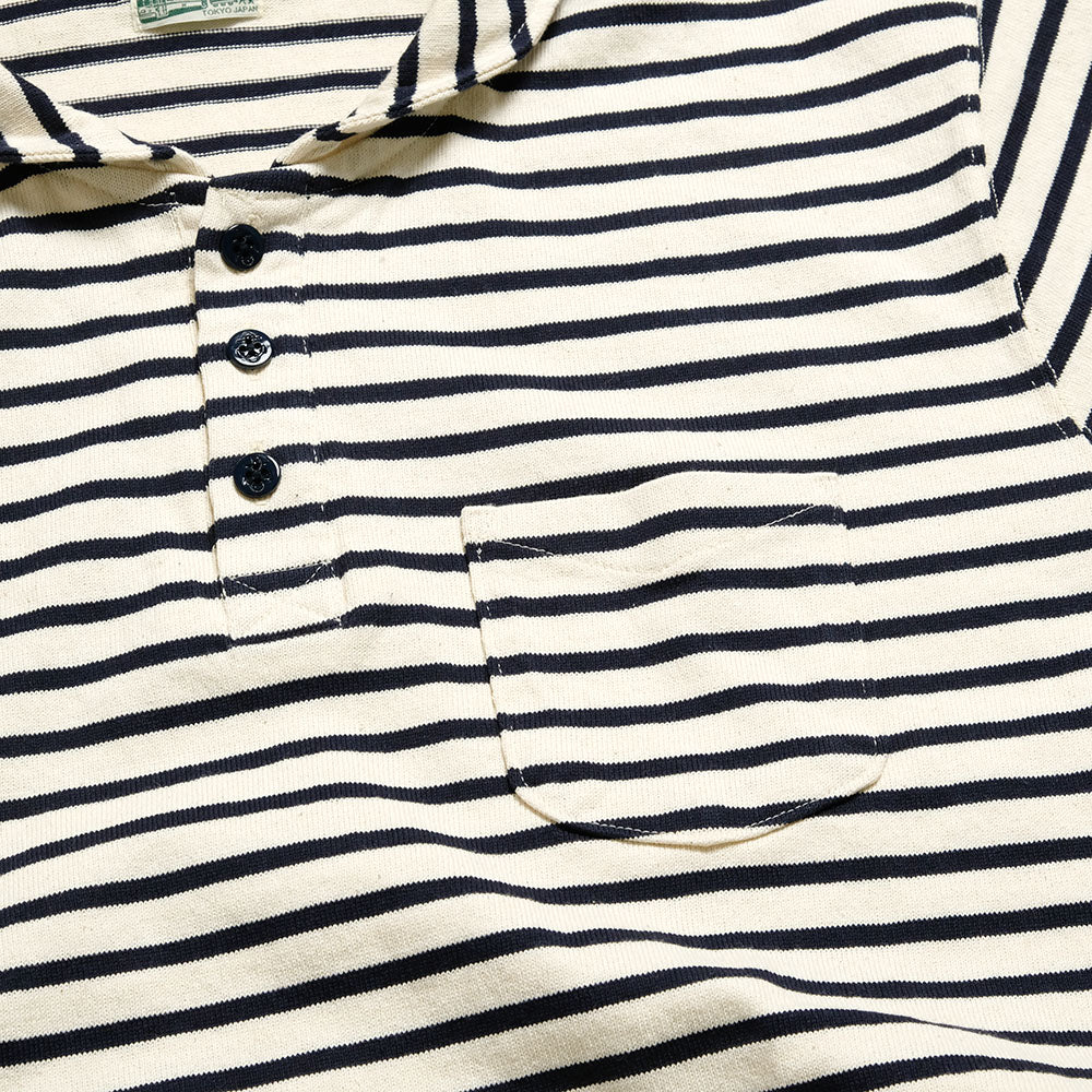 BURGUS PLUS - S/S Shawl Collar Border Polo Shirt - HBP-011BD