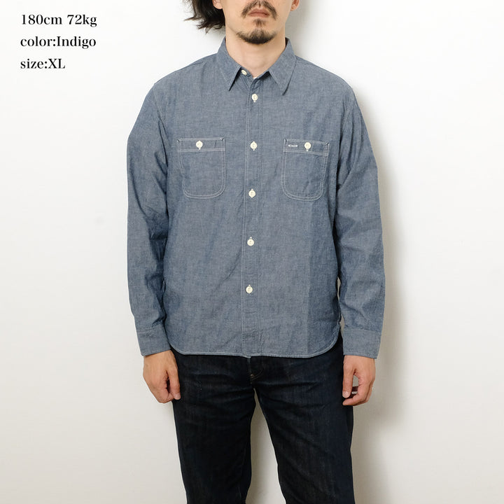 BURGUS PLUS - Chambray Work Shirt - HBP-300CH