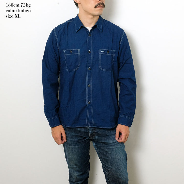 BURGUS PLUS - Beta Chambray Work Shirt - HBP-300CHB