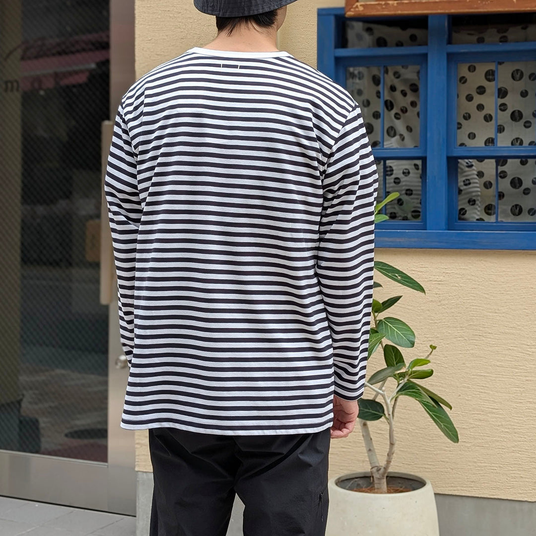 nanamica - COOLMAX Stripe Jersey L/S Tee - S25SH119
