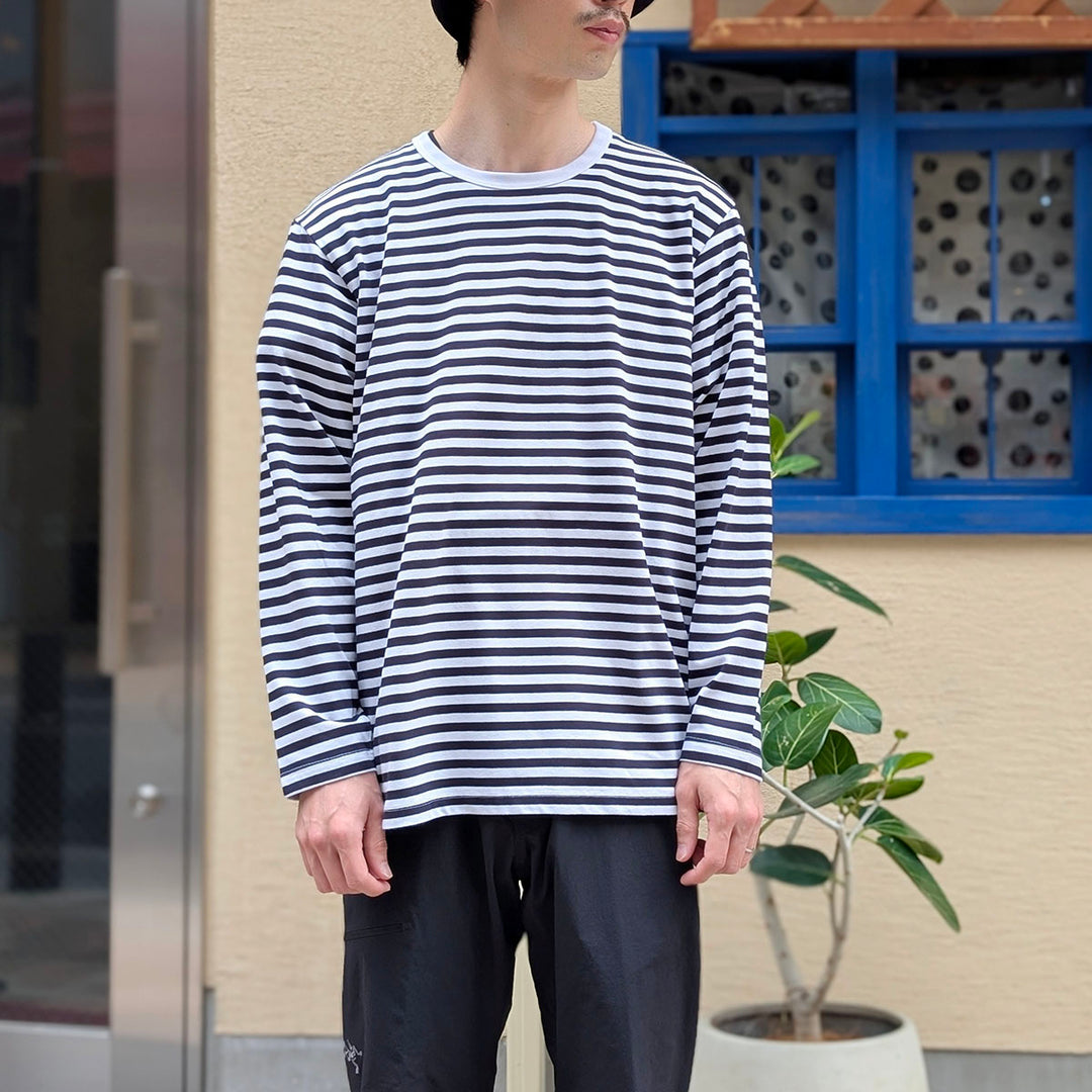 nanamica - COOLMAX Stripe Jersey L/S Tee - S25SH119