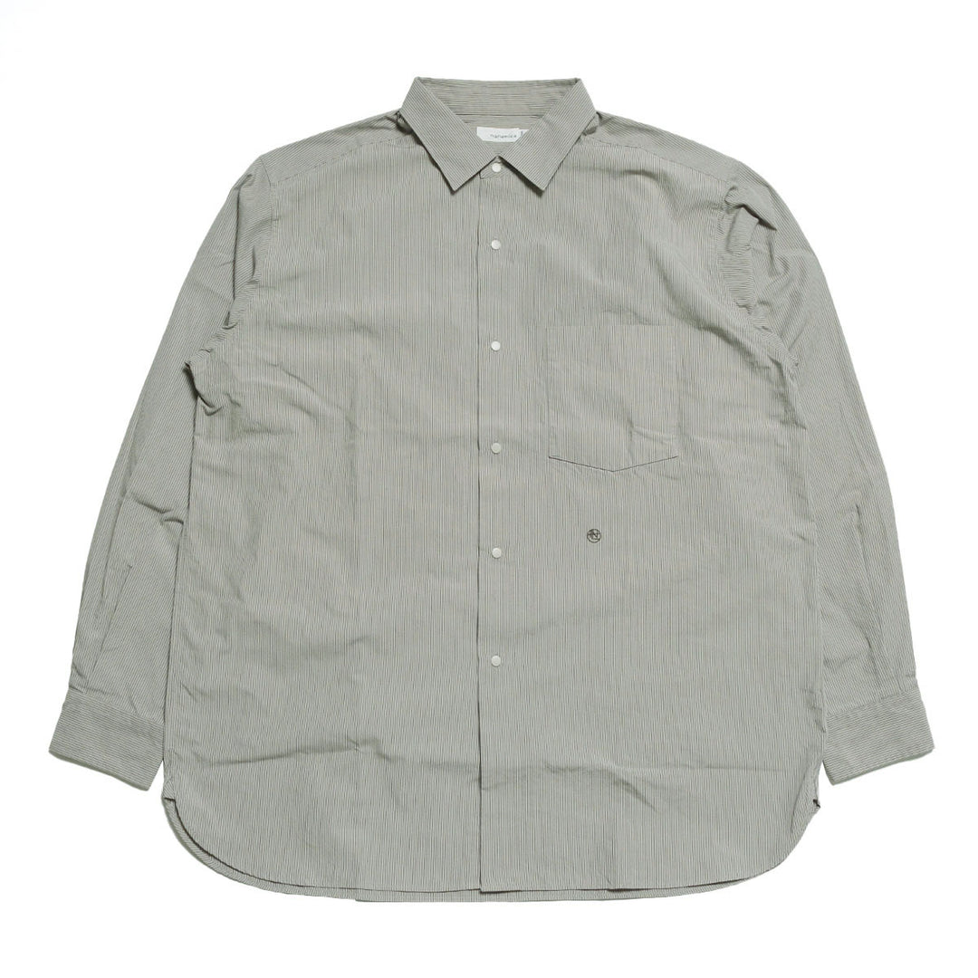 nanamica - Regular Collar Striped Wind Shirt - S26FG062