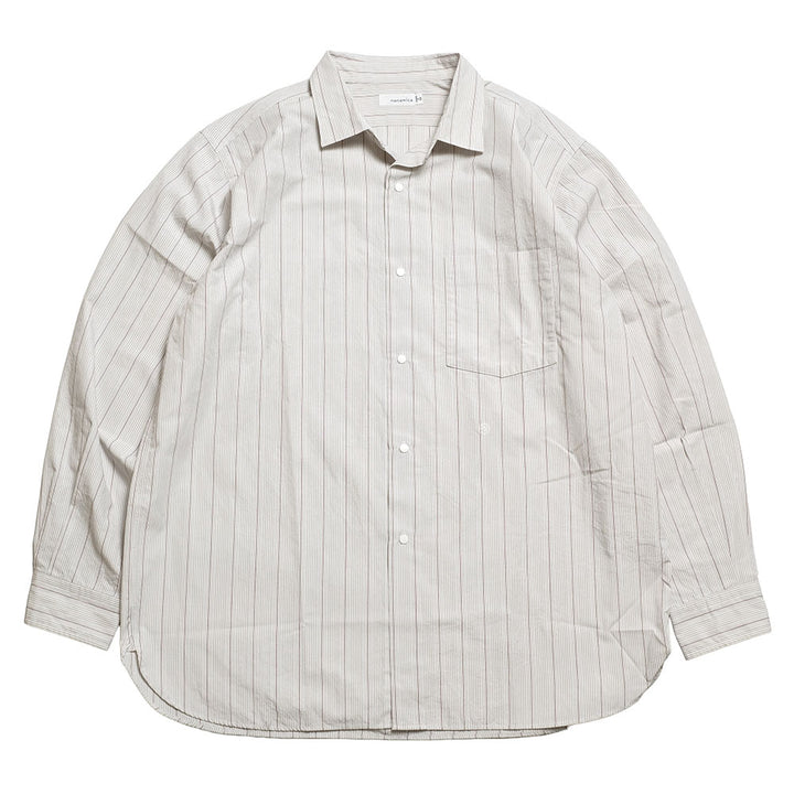 nanamica - Regular Collar Stripe Wind Shirt - S26SG086