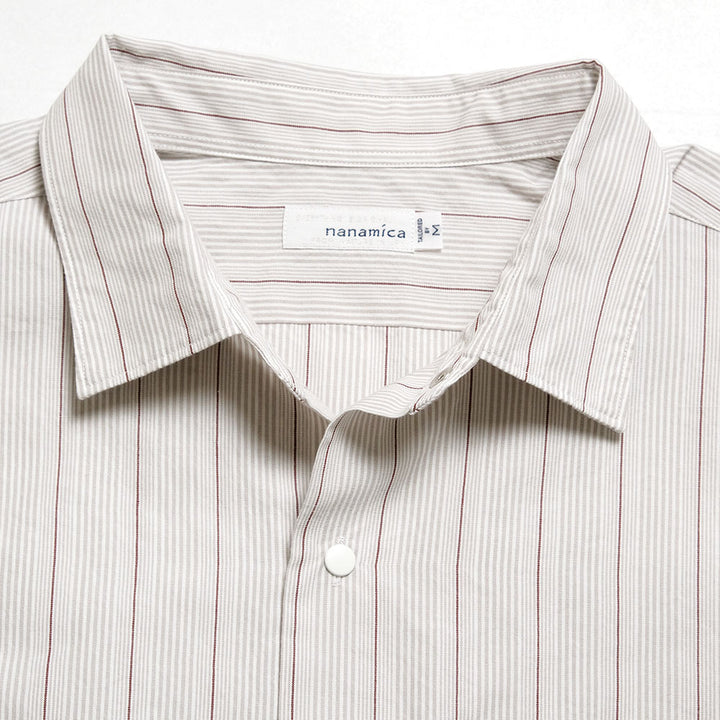 nanamica - Regular Collar Stripe Wind Shirt - S26SG086