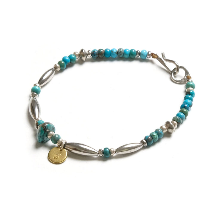 【SUN HOUSE 別注】SunKu - Pipe Beads Bracelet - Turquoise - SKSH26-01-TQ