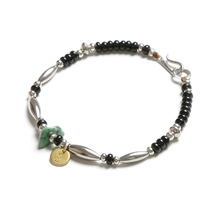 【SUN HOUSE 別注】SunKu - Pipe Beads Bracelet - Onyx - SKSH26-01-ONX
