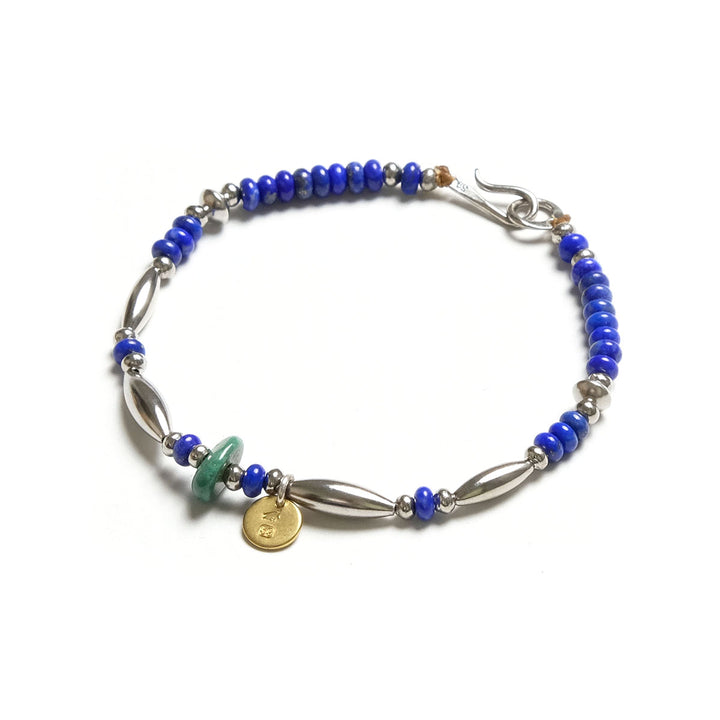 【SUN HOUSE 別注】SunKu - Pipe Beads Bracelet - Lapis - SKSH26-01-LPS