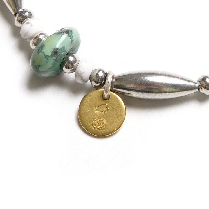 【SUN HOUSE 別注】SunKu - Pipe Beads Bracelet - Howlite - SKSH26-01-HWL